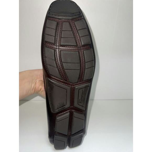 Salvatore Ferragamo Men's Dark Brown Leather Bit Loafers - Picture 4 of 5